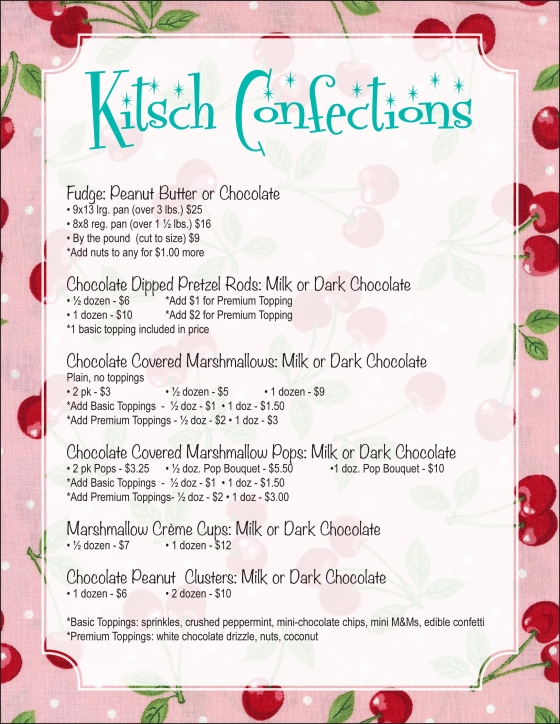 Kitsch Confections Candy Menu - 2 of 2
