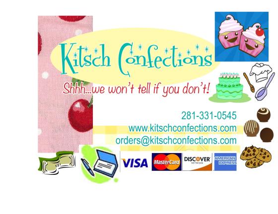 Kitsch Confections offers custom made sweet treats to Alvin, Manvel and surrounding SE Houston areas