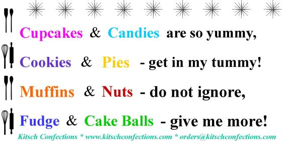 Kitsch Confections Product Poem